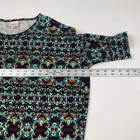 LuLaRoe XS Simply Comfortable Women's Irma Tunic Top Graphic Print Short Sleeve - Picture 4 of 5